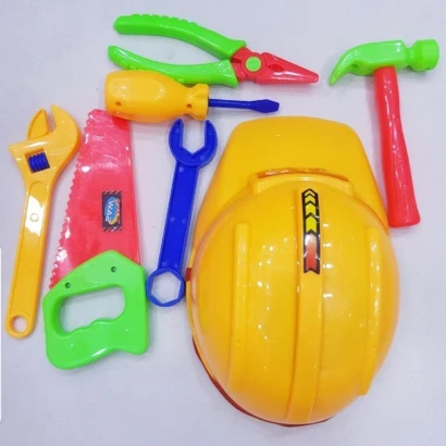 Baby Toys - Mechanic Set with Helmet. - Multi color - Materials Plastic