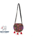Cotton Jaipuri Handmade Elephant Printed Hand Bag For Women - Multicolor