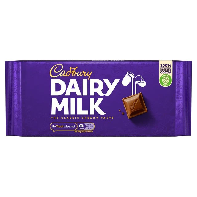 Cadbury Dairy Milk Chocolate Bar 180g