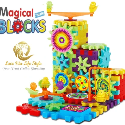 FunBlast Magical Blocks - Magical Building Blocks 3D Magic Play Stacking Set DIY for Brain Development Educational Logo City 101 Pcs