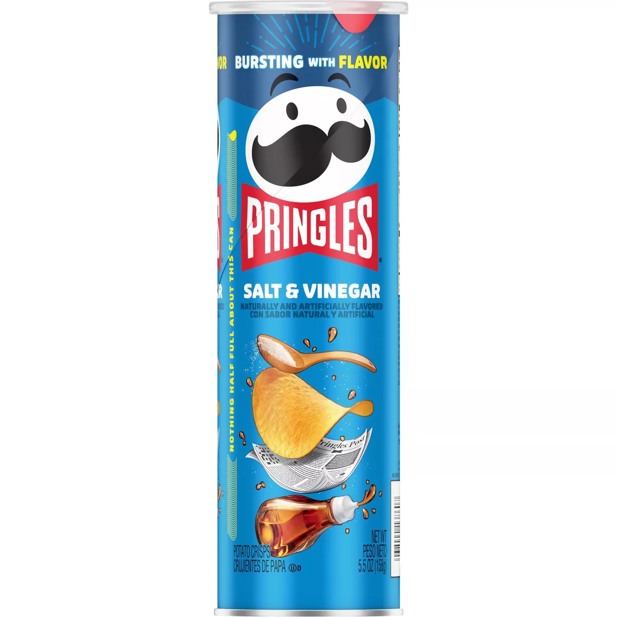 Pringles Salt & Vinegar Sharing Crisps 158g