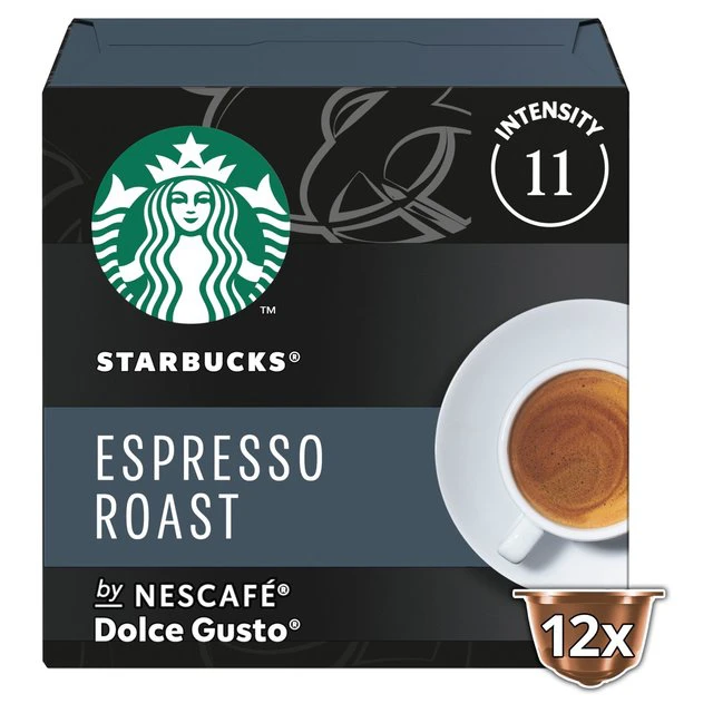 STARBUCKS Dark Espresso Roast Coffee Pods by NESCAFE Dolce Gusto 132g