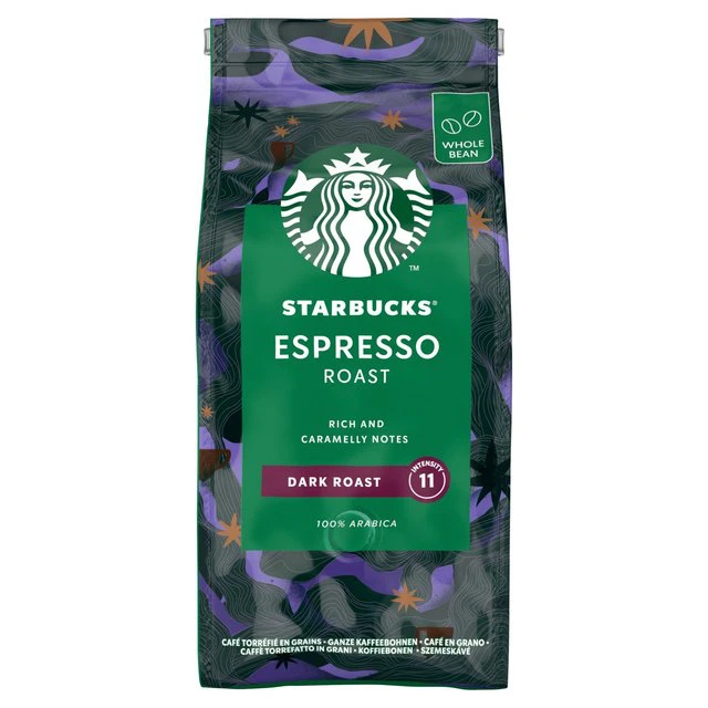 STARBUCKS Espresso Roast, Dark Roast Coffee Beans 200g