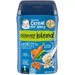 Gerber PowerBlend Probiotic Cereal Oatmeal Lentil Carrot Pea Baby Cereal 227g