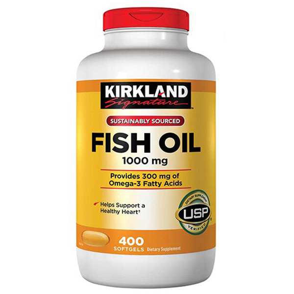 Kirkland Signature Fish Oil 1,000mg 400 Softgels
