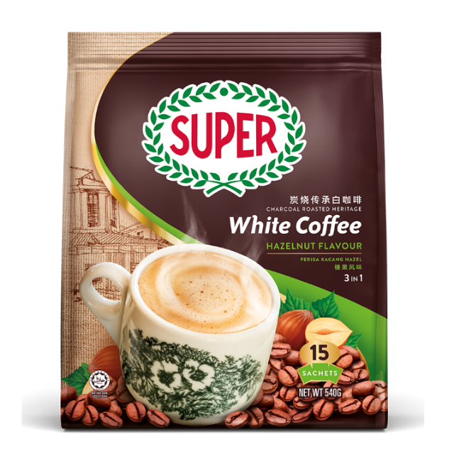 Super White Coffee Hazelnut 3 in 1 540g