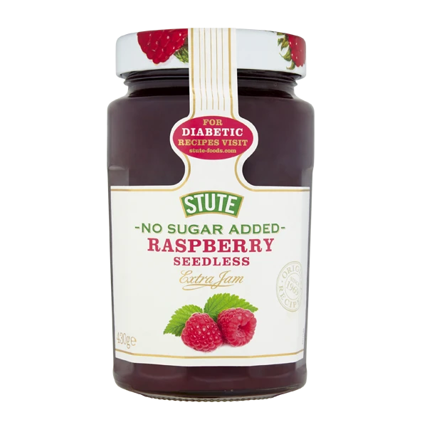 Stute No Sugar Added Raspberry Seedless Jam 430g