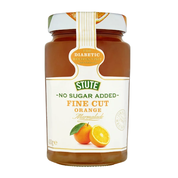 Stute No Sugar Added Fine Cut Orange Marmalade 430g