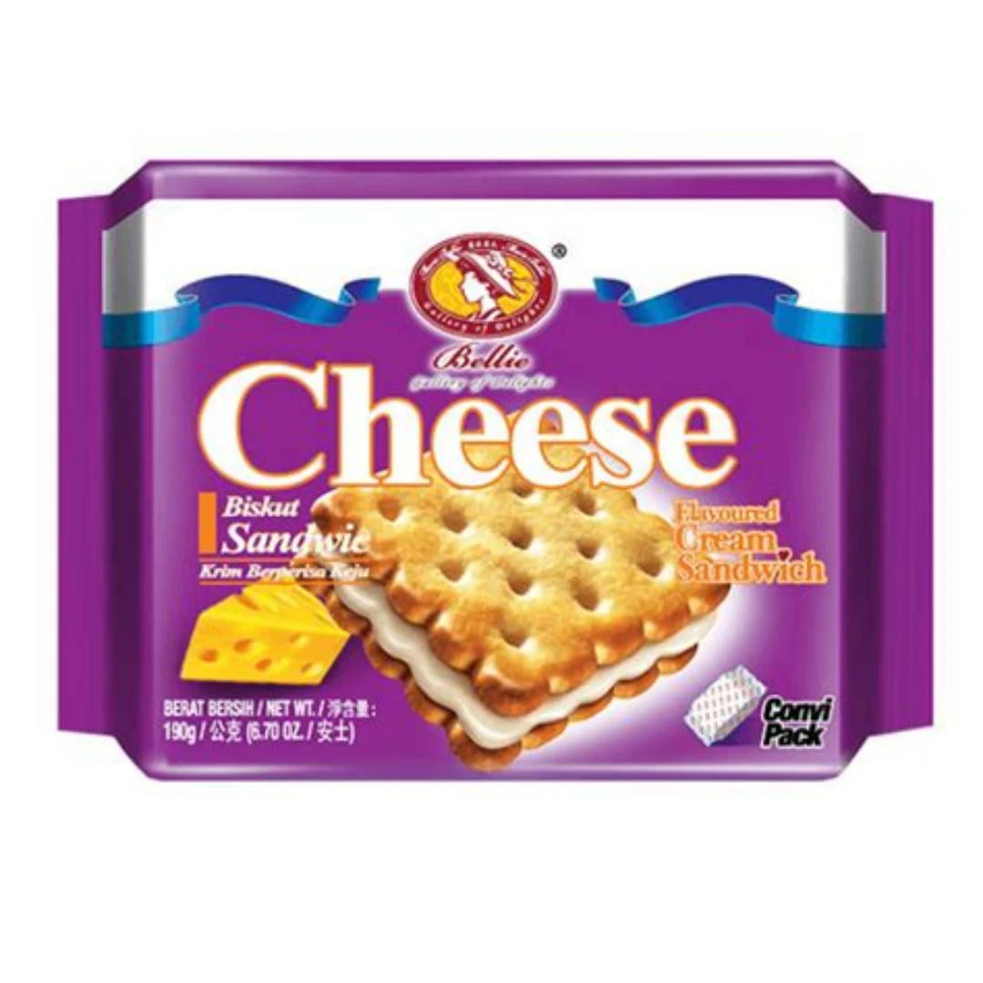 Bellie Cheese Flavoured Cream Sandwich 190g