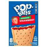 Pop Tarts Unfrosted Strawberry 8 Toasters Pastry 384g