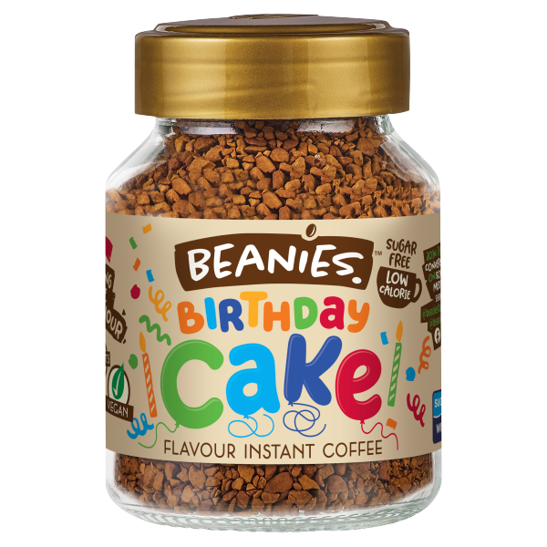 Beanies Birthday Cake Flavour Instant Coffee 50g