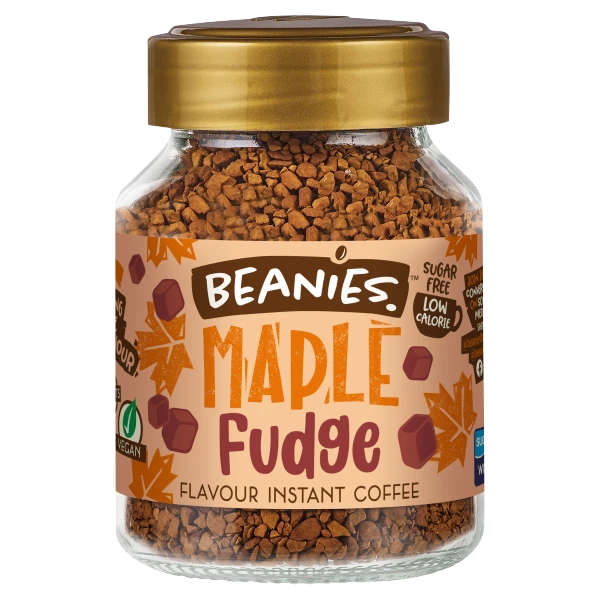 Beanies Maple Fudge Flavour Instant Coffee 50g