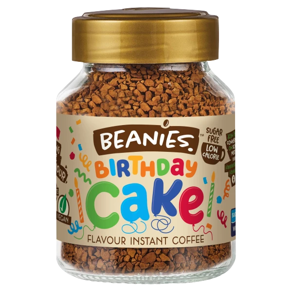 Beanies Birthday Cake Flavour Instant Coffee 50g