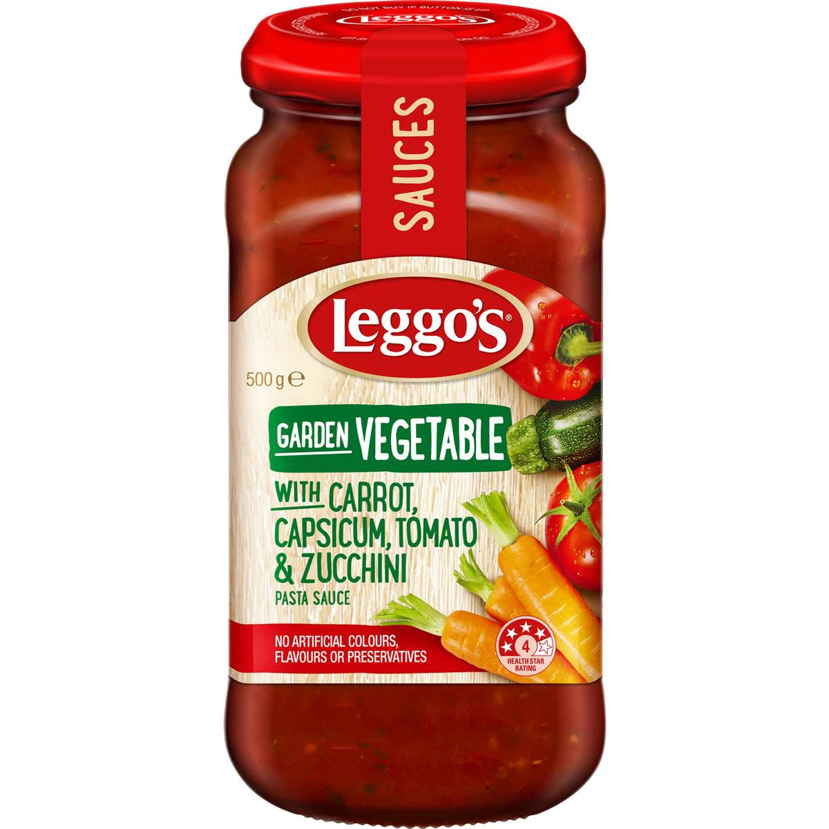 Leggo's Garden Vegetable with Carrot Capsicum Tomato and Zucchini 500g