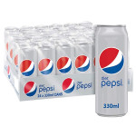 Pepsi Diet Regular Can 330ml 24pcs