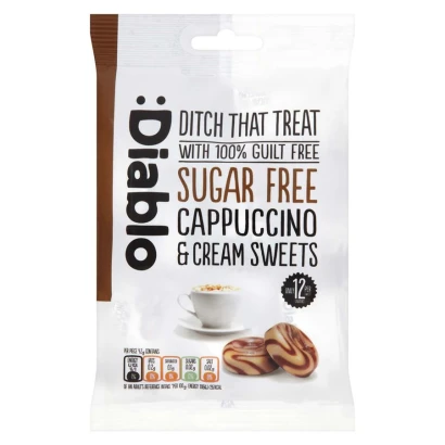 Diablo Sugar Free Cappuccino and Cream Sweets 75g