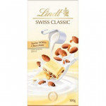 Lindt Swiss White Chocolate Whole Almonds And Almond Brittle 100g
