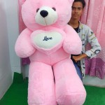 pink color Love You Teddy