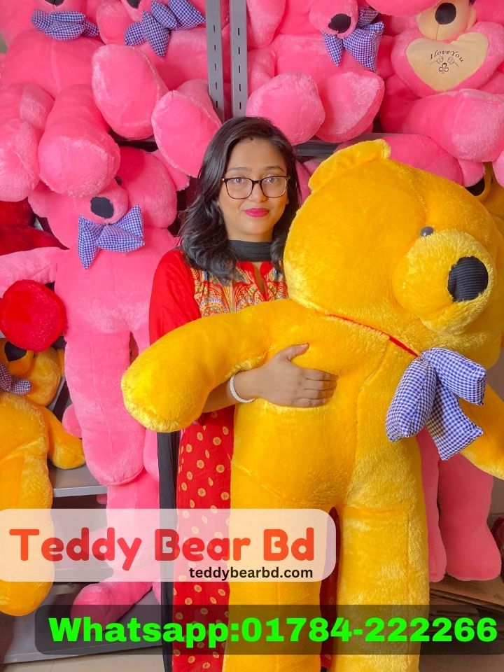 Extra large big Teddy 2.5 feet yellow color  - Price in Bangladesh
