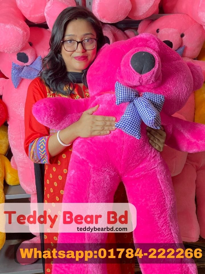 Extra large big Teddy  3.5 dark pink color  - Price in Bangladesh