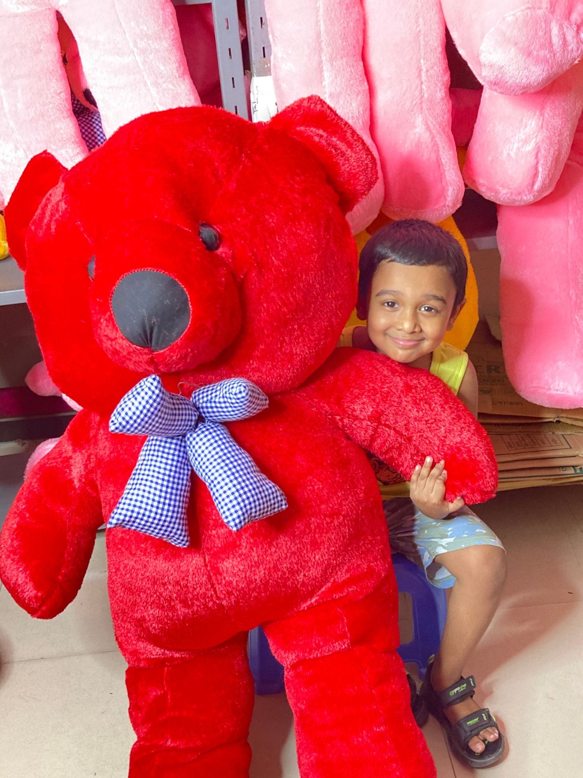 Extra large big Teddy  red color 5 feet  - Price in Bangladesh