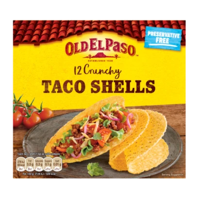 Old El Paso 12 Crunchy Taco Shells 156g